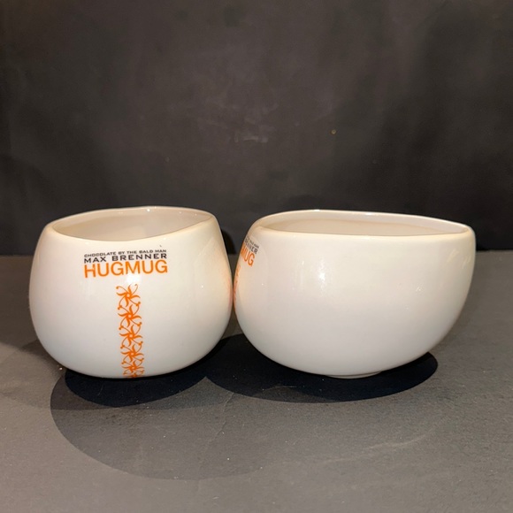 2x Max Brenner Hot Chocolate Oblong Ceramic Hug Mug Cup - Picture 1 of 4